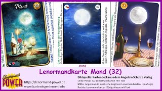 Lenormandkarte Mond Deutungen und Orakelfrage für DICH [upl. by Dnalevelc]