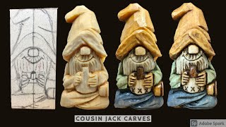 Carving A Hillbilly From Wood  Beginner Woodcarving Tutorial [upl. by Friedman]