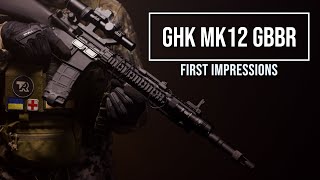 GHK MK12 GasBlowback  First Impressions [upl. by Eardnoed]