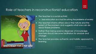 Social Reconstructionism Philosophy of Education Role of teachers Its Role in Education [upl. by Dyal226]