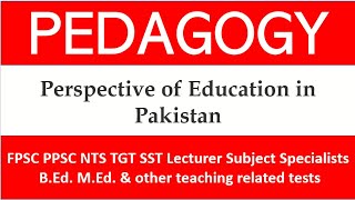 Pedagogy MCQs  Perspectives of Education in Pakistan MCQs Solved mcqs [upl. by Culver601]