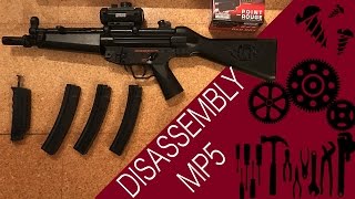 MP5 electric airsoft gun TAKE APART disassembly [upl. by Nerrej]