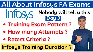 Infosys Training Exam Pattern  Infosys Training Duration  Infosys FA Exam Infosys Retest Criteria [upl. by Colet]