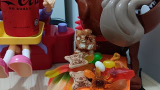 ASMR‼️WORM GUMMY CARAMELRICE CRAB GUMMY CHEWY CANDY KOALA STRAWBERRY BISCUIT WITH MADDOG [upl. by Fionna]