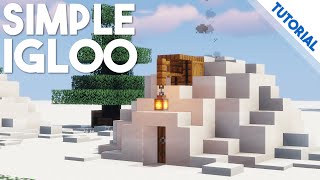 How to Build a Simple Igloo Minecraft 114 Tutorial [upl. by Adahs]