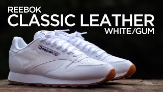 Closer Look Reebok Classic Leather  WhiteGum [upl. by Claudius571]