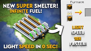 Minecraft BEST Super Smelter Tutorial  Light Speed  81000 PH [upl. by Zampino945]