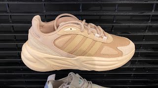 Adidas Ozelle Cloudfoam Magic BeigeMagic BeigeSand Strata  SKU HP2692 [upl. by Gnah]