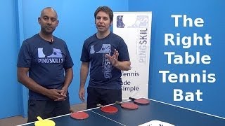 Choosing a Table Tennis Bat  PingSkills [upl. by Iain759]