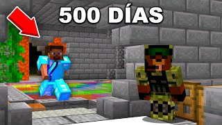 Revivo SOBREVIVIENDO 500 DÍAS dentro de una BASE SECRETA de MINECRAFT [upl. by Stoffel]