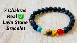 7 Chakra Energy Bracelets  Real Lava Stone  Reiki Healing [upl. by Aidualc]