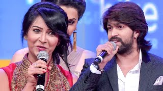 Lovely Couple Yash And Radhika Pandit On Stage [upl. by Eben]