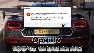 Open IV Unable to load application  CVF 001  Try by reinstalling [upl. by Annoyi]