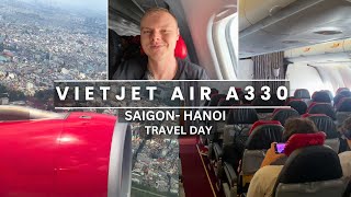 Flying VietJet Air A330 In Economy Saigon to Hanoi [upl. by Pompei]