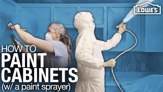 How To Paint Cabinets with a Paint Sprayer [upl. by Anehta]