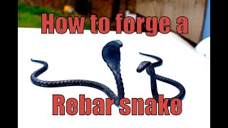 Blacksmithing for beginners How to forge a snake from rebar [upl. by Nanette233]