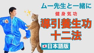 【ムー先生と一緒に】導引養生功十二法 日本語版 15分 [upl. by Porush587]