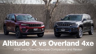 2024 Jeep Grand Cherokee Altitude X vs Overland 4xe  Comparison and Review [upl. by Selinski757]