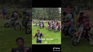 Motocross Enduro Starts Kids Jesse James 46 [upl. by Anina]