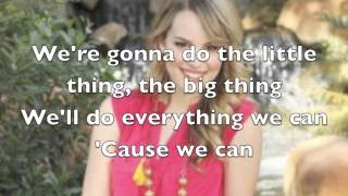 Bridgit Mendler  We Can Change The World Lyrics [upl. by Liana456]