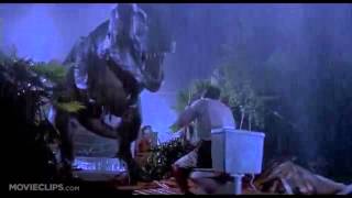 Jurassic Park Tyrannosaurus Rex eats man on toilet [upl. by Eiger64]