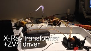 High voltage experiment Xray transformer  ZVS driver from ebay [upl. by Noell]