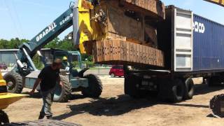 Load Komatsu D65 Bulldozer into a 40 Foot Container  Big IronMOV [upl. by Eednam]