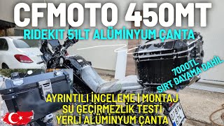 Cfmoto 450MT  Ridekit 51LT Alüminyum Arka Çanta İnceleme ve Montajı  450MT 51LT Aluminium Topcase [upl. by Lilaj]