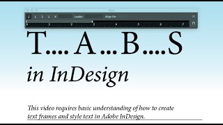 Tutorial Tabs In InDesign [upl. by Lilaj]