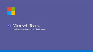 Microsoft Teams  Invite Students to a Class Team [upl. by Noissap]