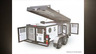 Hundeanhänger mit Schubladenbox Dogtrailer with l drawwer box [upl. by Skillern873]