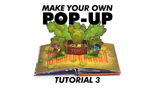 Make your own PopUp Book 3 3D box with platform [upl. by Ahseela]