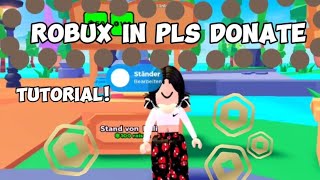 So bekommt ihr kostenlos Robux mit Pls Donate 💕 tutorial  Roblox Deutsch  Abzeichen erstellen [upl. by Birchard]