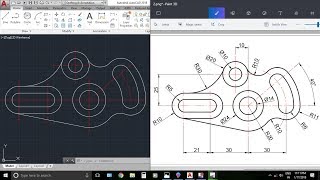 AutocAD 2D Practice Drawing  Exercise 2  Basic amp Advance Tutorial [upl. by Fillender]