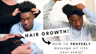 HOW TO Properly Massage Oils into Scalp for Hair Growth [upl. by Lehsreh]