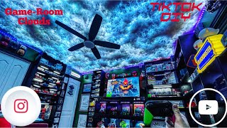 Gameroom Ceiling Clouds 2 week update DIY Tik tok [upl. by Klusek]