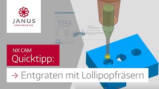 NX CAM Tutorial – So entgraten Sie Querbohrungen mit einem Kugelfräser NX 121953 [upl. by Aramas]