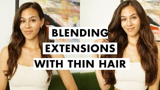 How to Blend Extensions with Thin Hair  Thin Hair Solutions [upl. by Asenab]