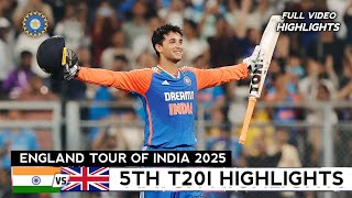 India vs England 5th T20 Highlights 2025  IND vs ENG 5th T20 2025 Full Match Highlights [upl. by Hungarian]