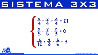 Regla de Cramer  Sistema de Ecuaciones Lineales 3x3  Ejercicio 1 [upl. by Danete]