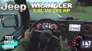 2018 Jeep Wrangler Unlimited Rubicon 4door 36L V6 285 HP TOP SPEED AUTOBAHN DRIVE POV [upl. by Owen422]