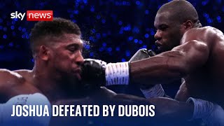 Anthony Joshua defeated by Daniel Dubois in IBF world heavyweight title fight [upl. by Naitirb]