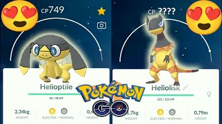 Helioptile evolution into Heliolisk in Pokemon GO  Trainer Ari [upl. by Gainer]