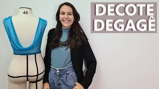 Como modelar decote degagê nas costas [upl. by Huoh]