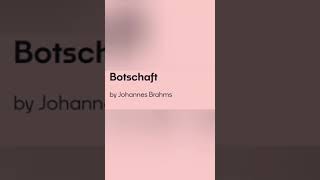 Botschaft by Johannes Brahms ipa 3시간 연속 [upl. by Rochell]