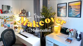 Desk makeover  minimalist 🌱 aesthetic [upl. by Yelik549]