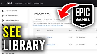 How To See Game LIbrary On Epic Games Website  Full Guide [upl. by Vargas360]