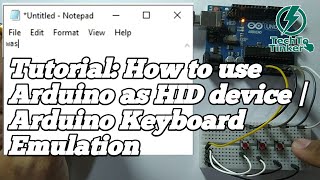 Tutorial How to use Arduino Uno as HID  Arduino Keyboard Emulation [upl. by Corwin]