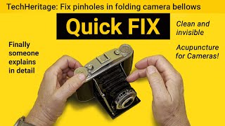 Fix Pinholes in folding camera bellows [upl. by Idnarb]