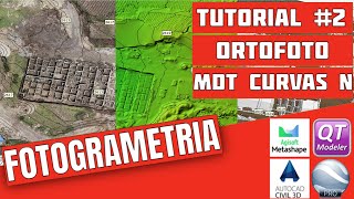 Tutorial 2 Fotogrametria con Drone  Agisoft Metashape  ortofoto MDT curvas nivel  Autocad Civil [upl. by Gervais]